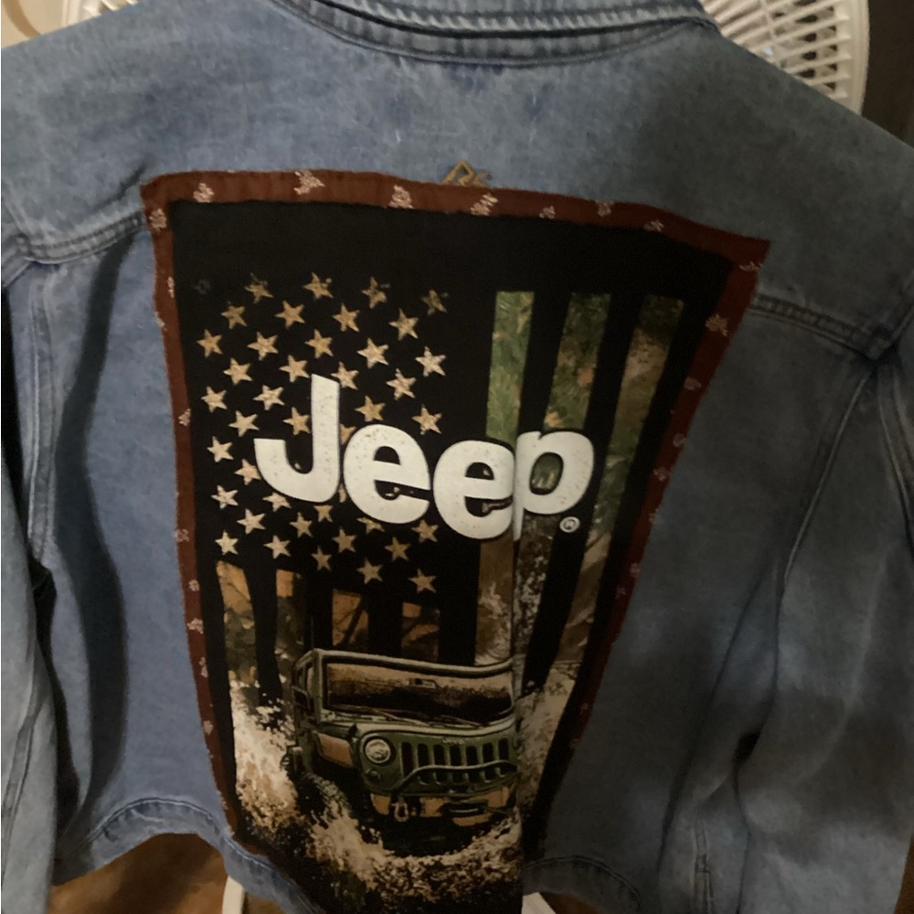 Jeep Blue Denim Jacket with Graphic